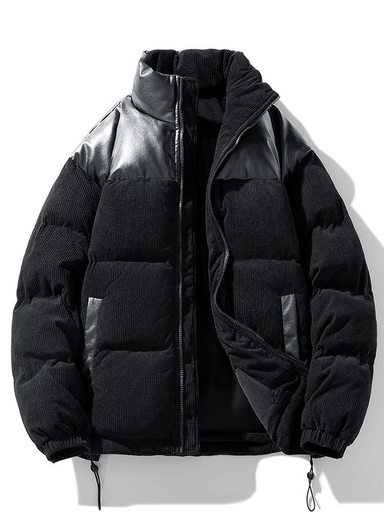 Cordura PU Patchwork Pufferjacke - Image 3