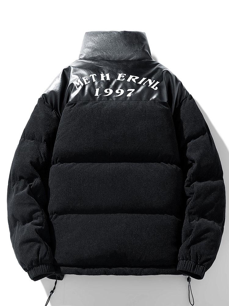 Cordura PU Patchwork Pufferjacke - Image 4
