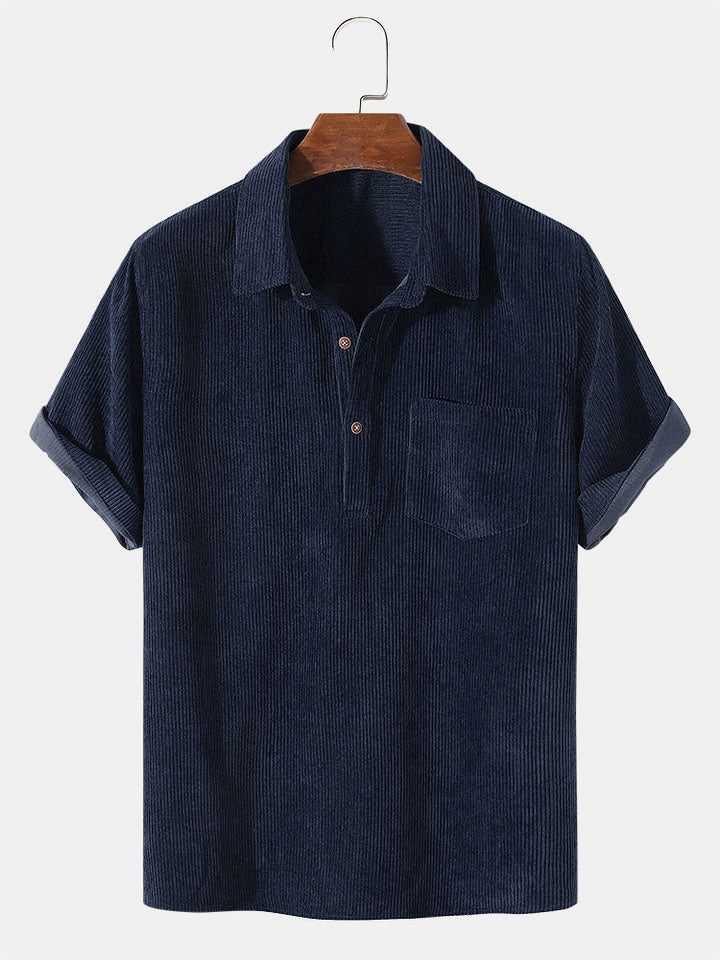 Cordura Einfarbige Kurzarm Basic Hemden - Image 3