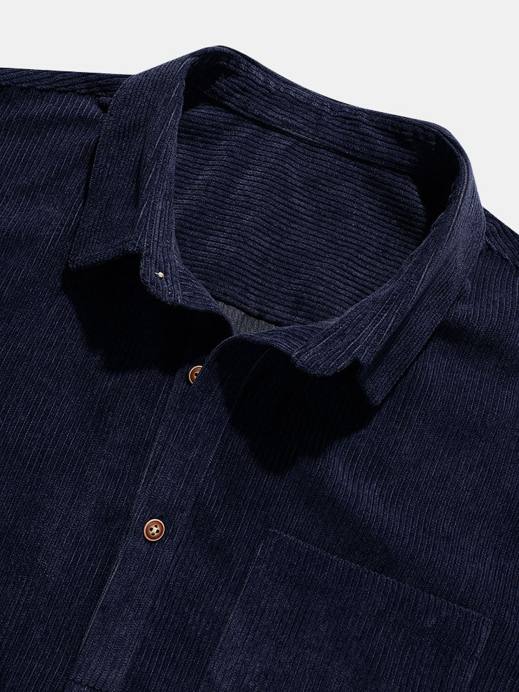 Cordura Einfarbige Kurzarm Basic Hemden - Image 4