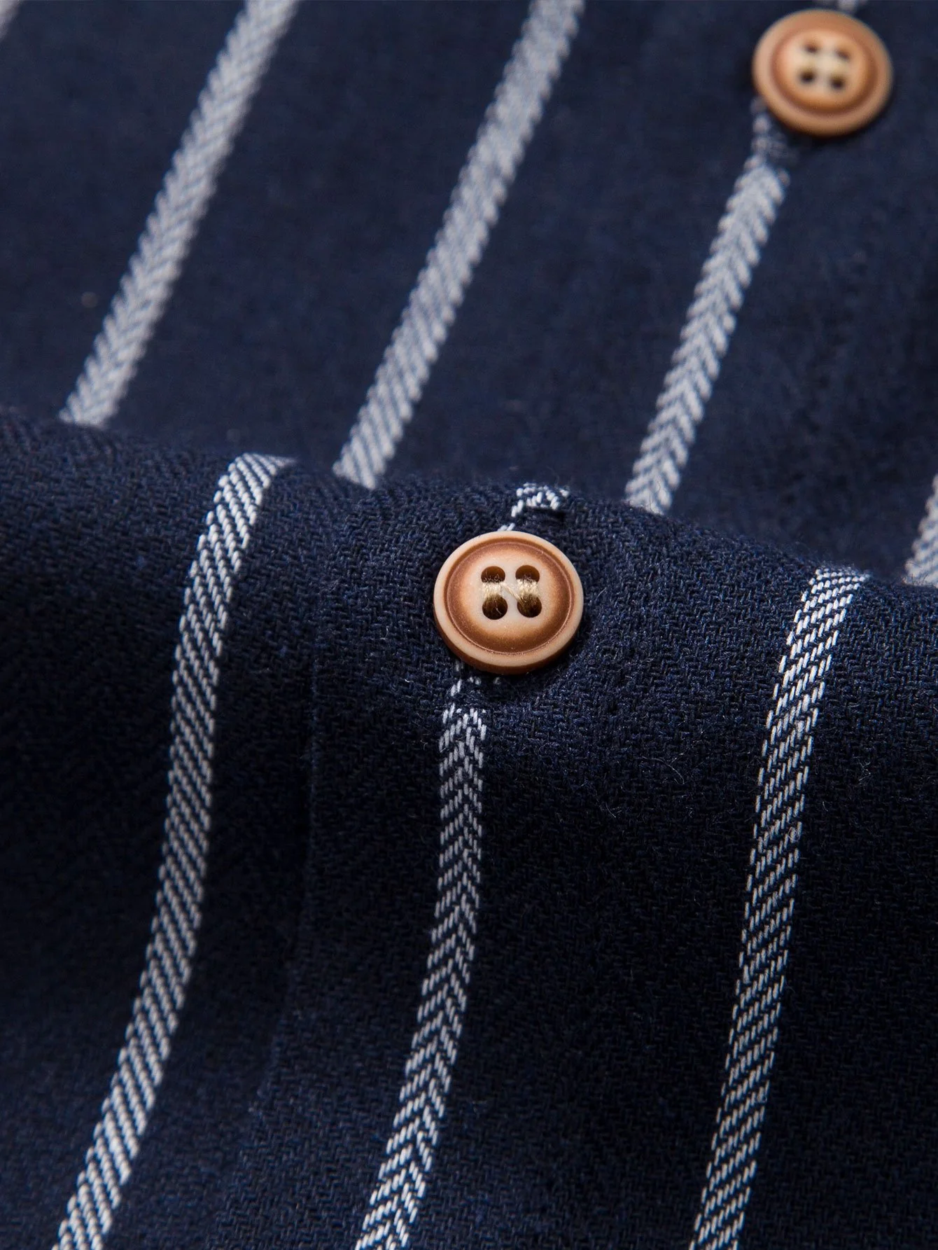 Baumwollmischung gestreifte Button-Up-Hemd & Leinen Shorts mit Kordelzug - Image 17