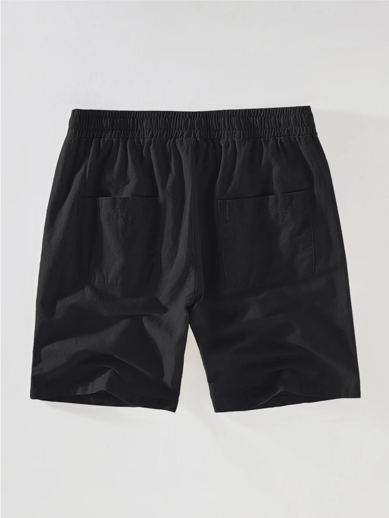 Baumwollmischung gestreifte Button-Up-Hemd & Leinen Shorts mit Kordelzug - Image 10