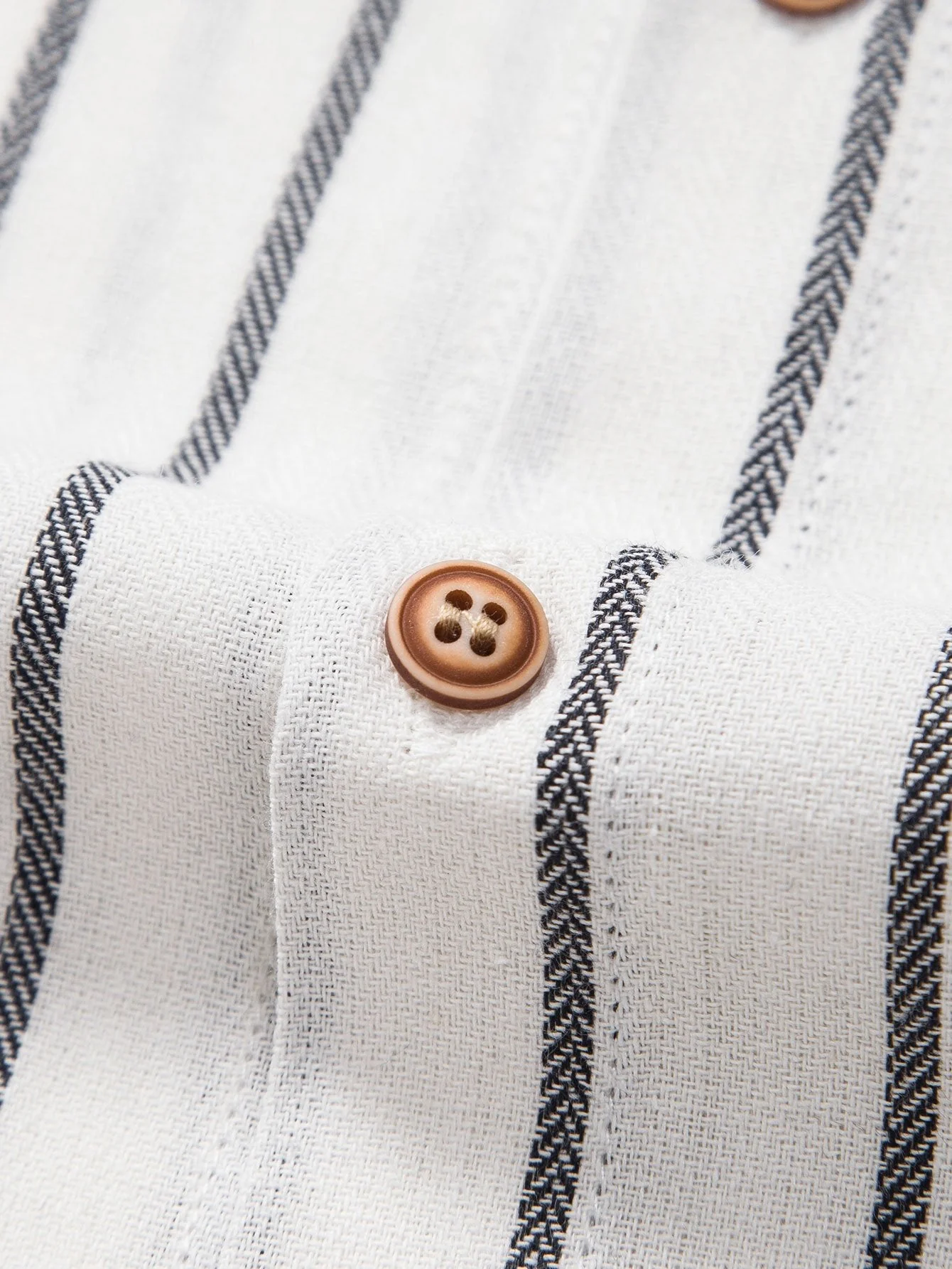 Baumwollmischung gestreifte Button-Up-Hemd & gerade geschnittene Leinenhose - Image 17
