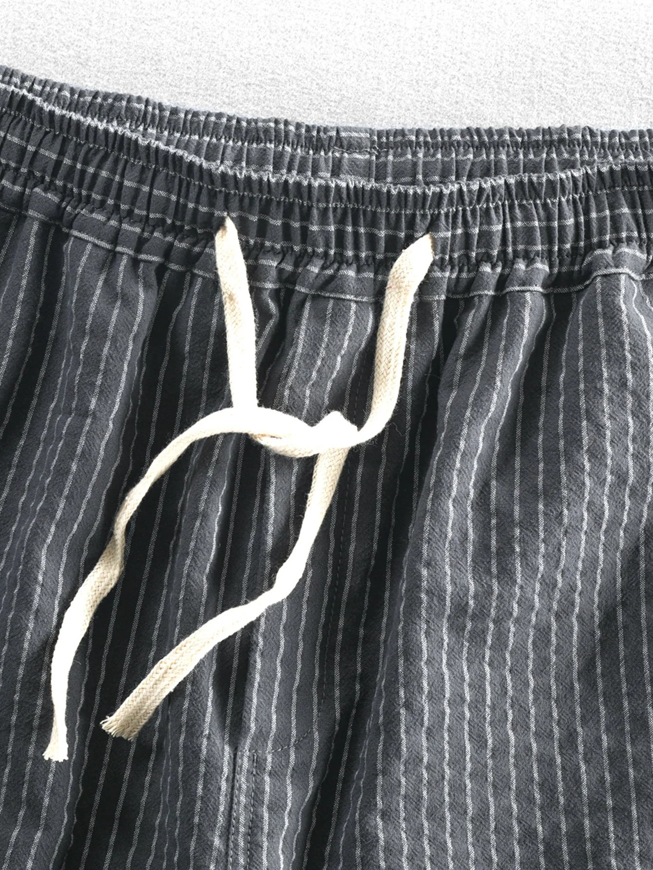 Baumwoll-Drawstring-Streifen-Shorts - Image 7