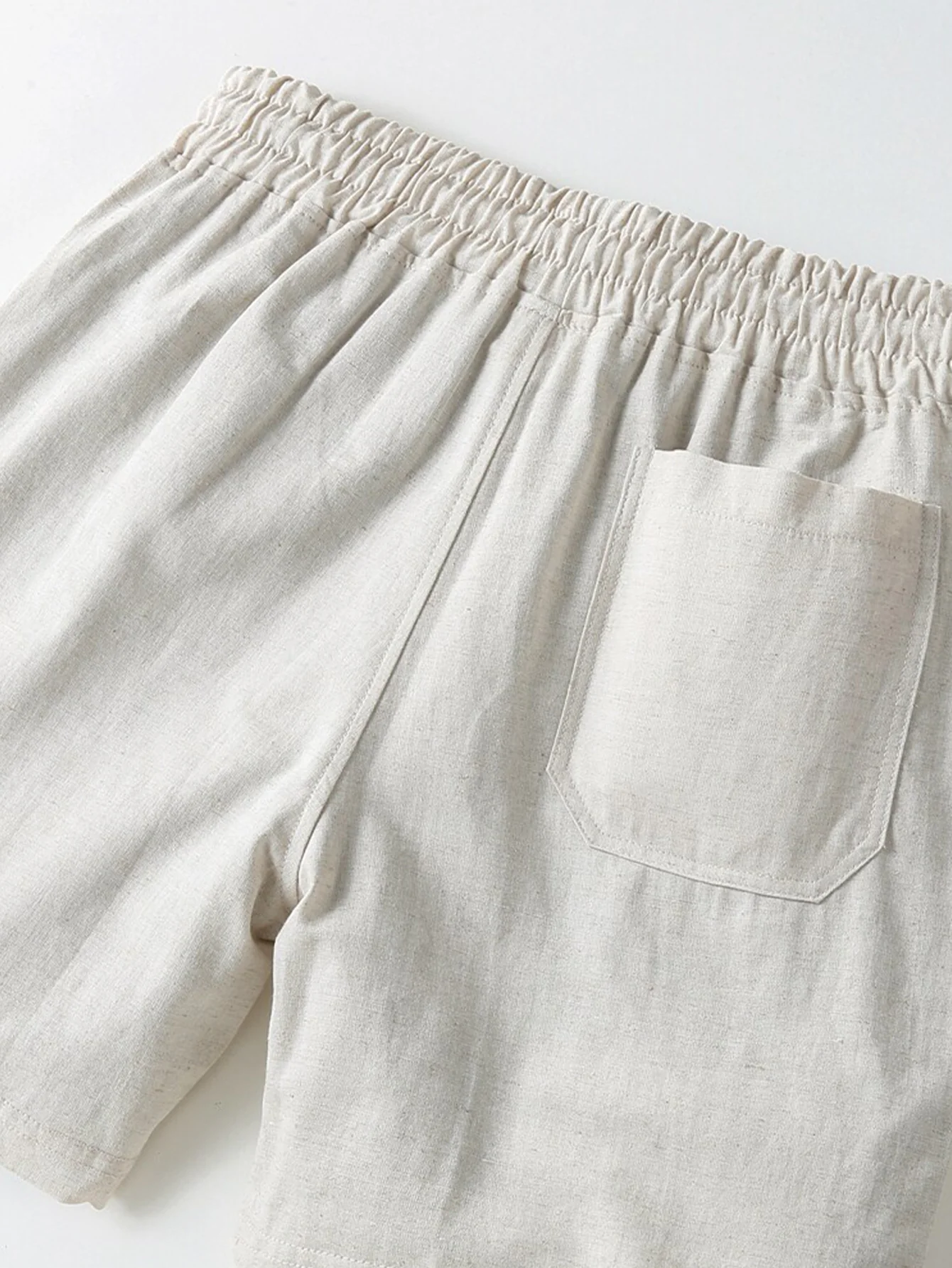 Cotton Linen Drawstring 5" Shorts - Image 10
