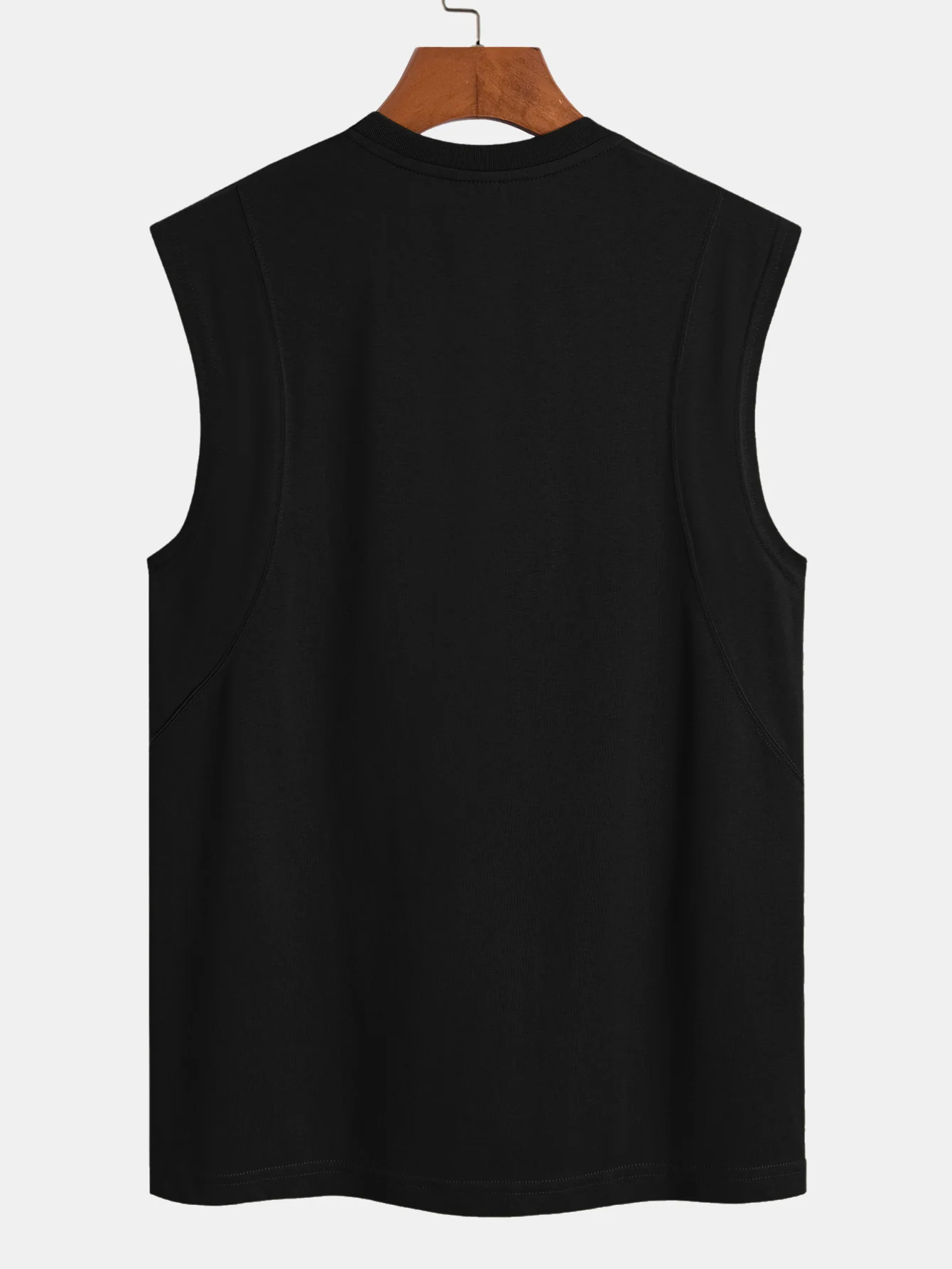 Baumwoll-Panel ärmelloses T-Shirt - Image 4