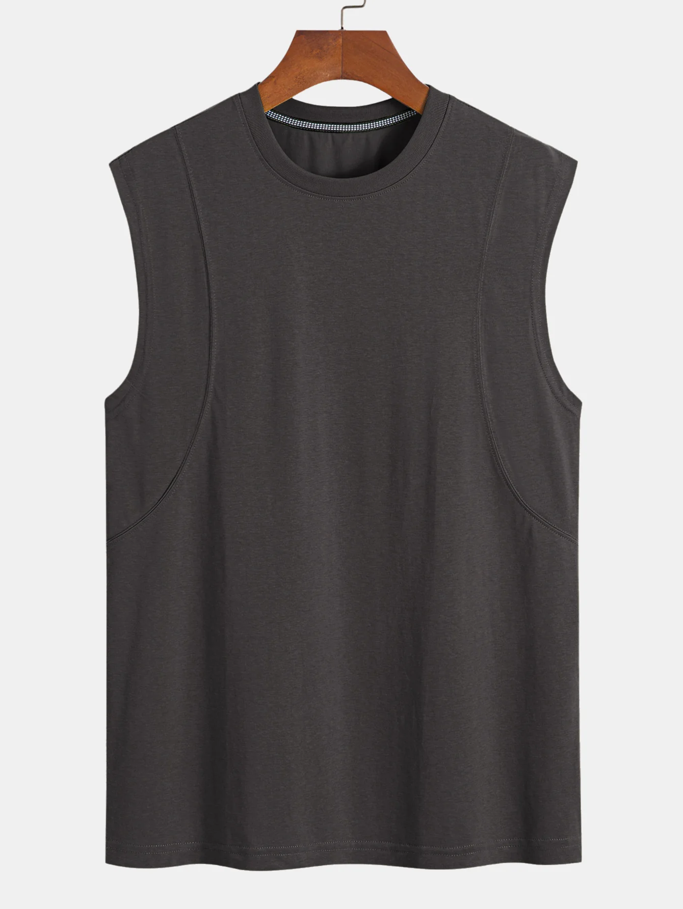 Baumwoll-Panel ärmelloses T-Shirt - Image 8
