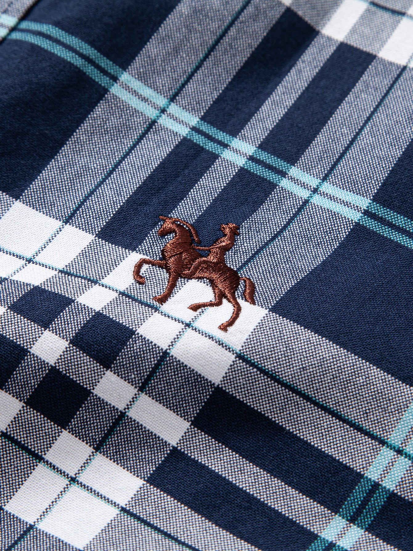 Cowboy Stickerei Baumwolle Kariertes Hemd mit Knöpfen - Image 4