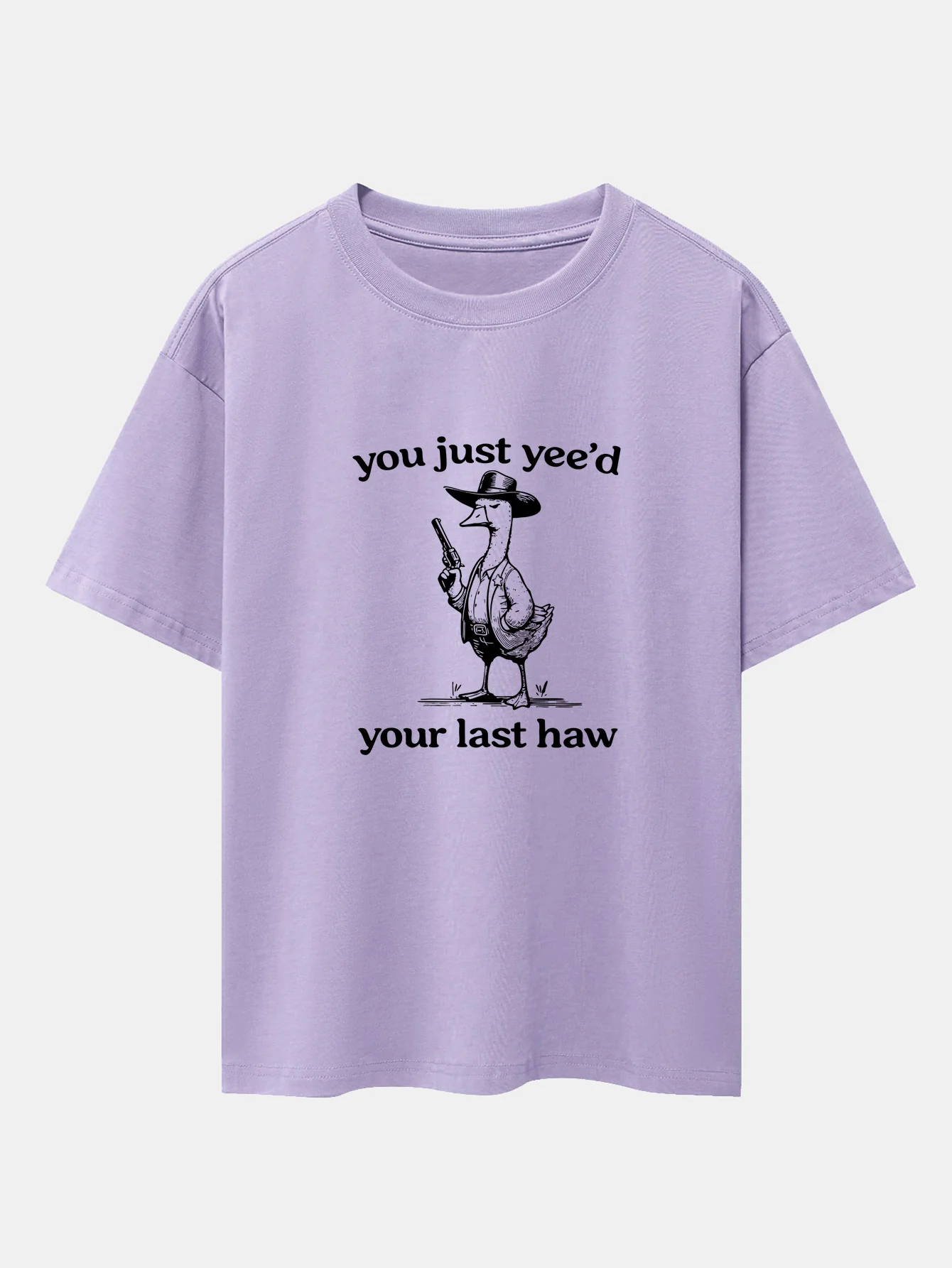 Cowboy Goose Print Drop Shoulder Oversize T-Shirt - Image 15