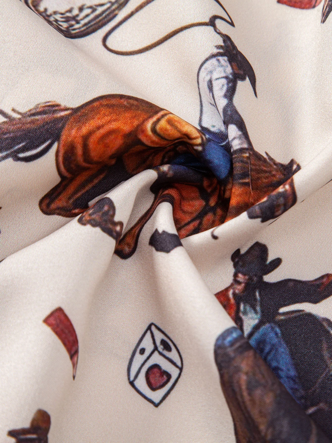 Cowboy-Print Hemd mit Knöpfen & Badeshorts mit Kordelzug - Image 9