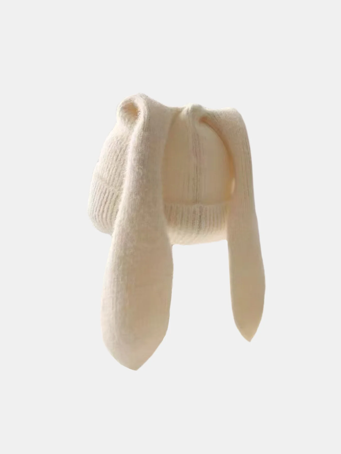Cozy Knitted Bunny Ears Beanie Hat - Image 5