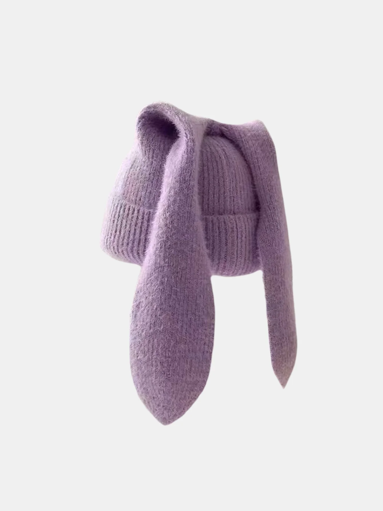 Cozy Knitted Bunny Ears Beanie Hat - Image 6