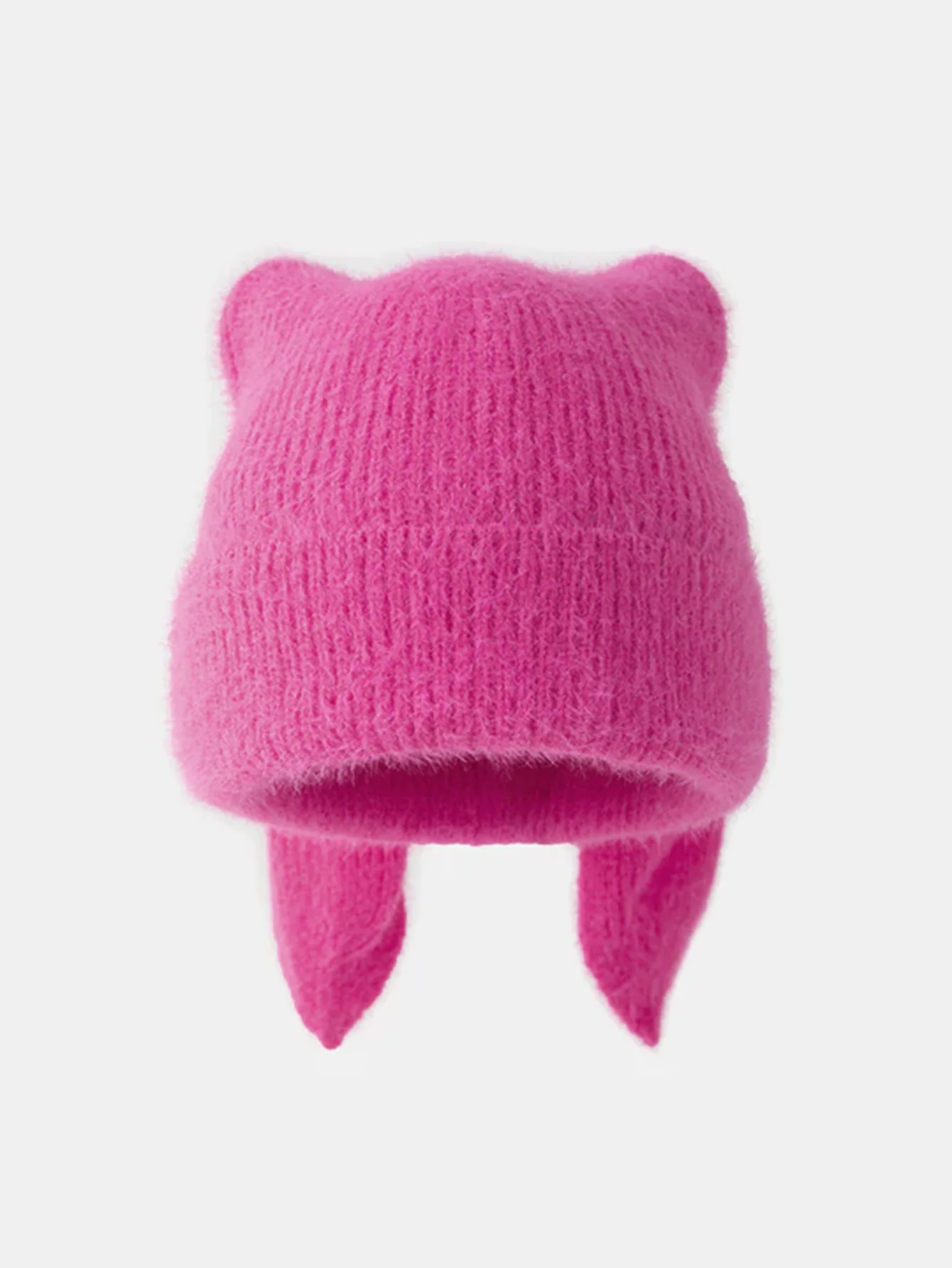 Cozy Knitted Bunny Ears Beanie Hat - Image 8