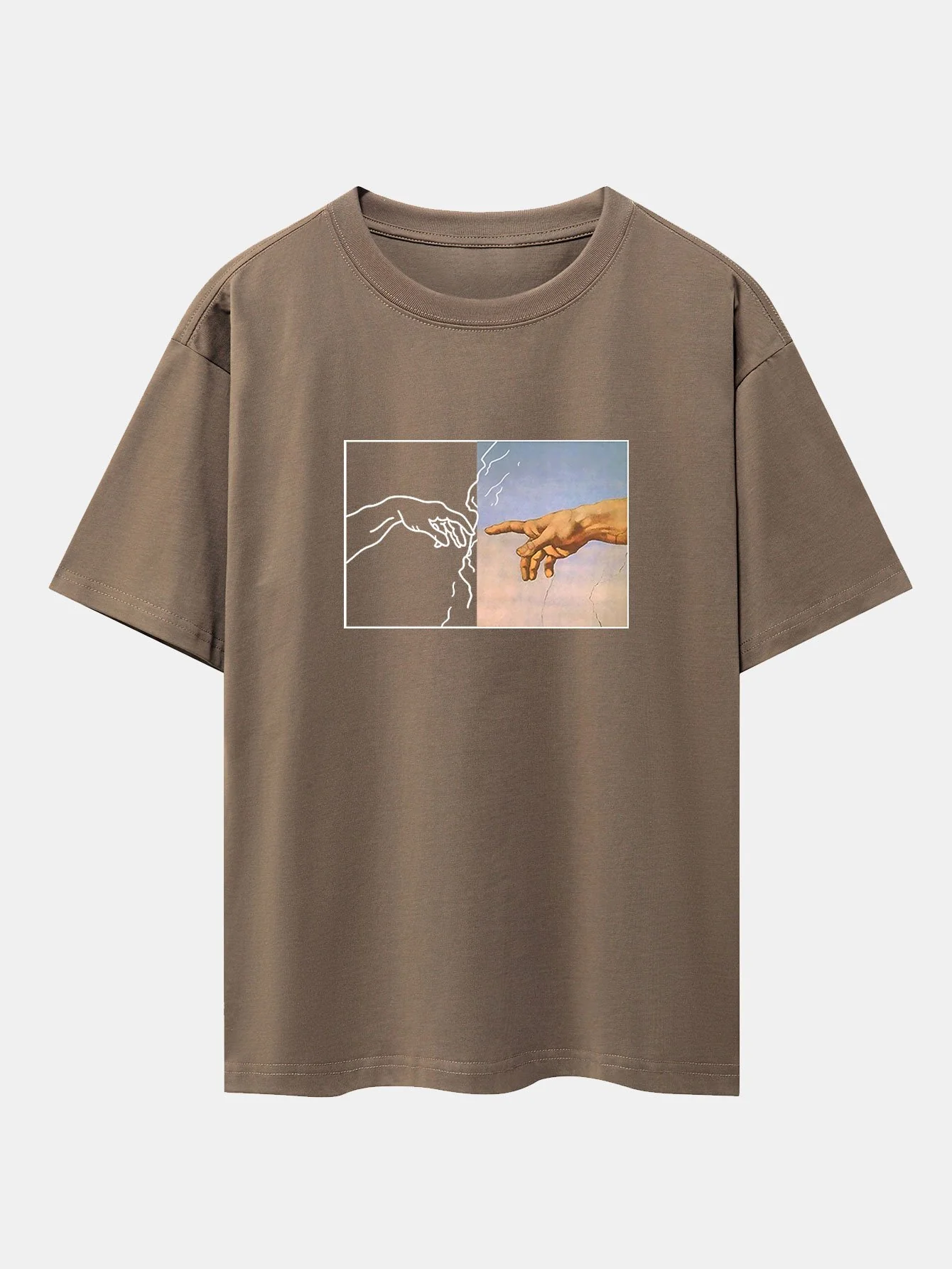 Erstellen Sie das Adam Print Drop Shoulder Oversize T-Shirt