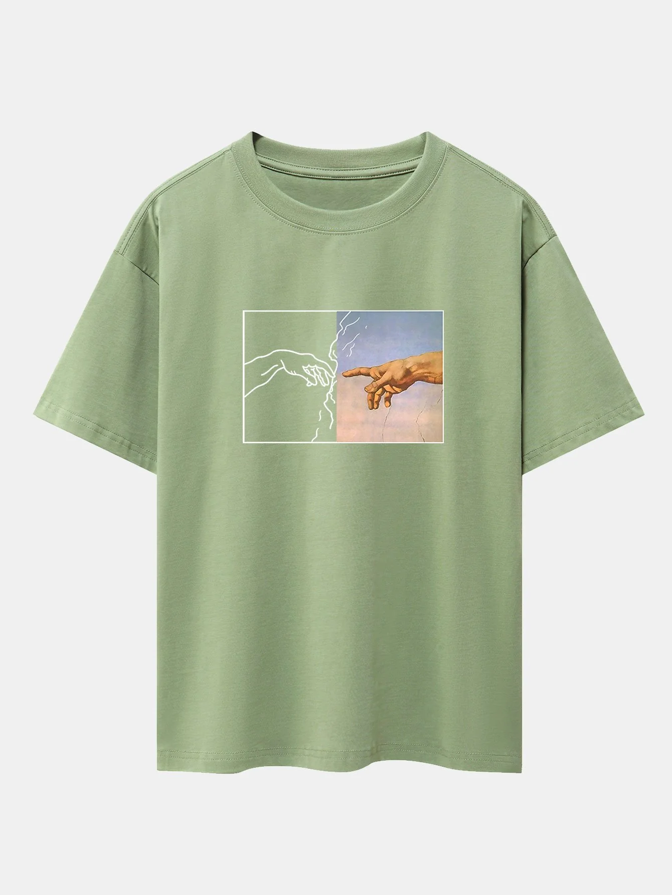 Erstellen Sie das Adam Print Drop Shoulder Oversize T-Shirt - Image 10