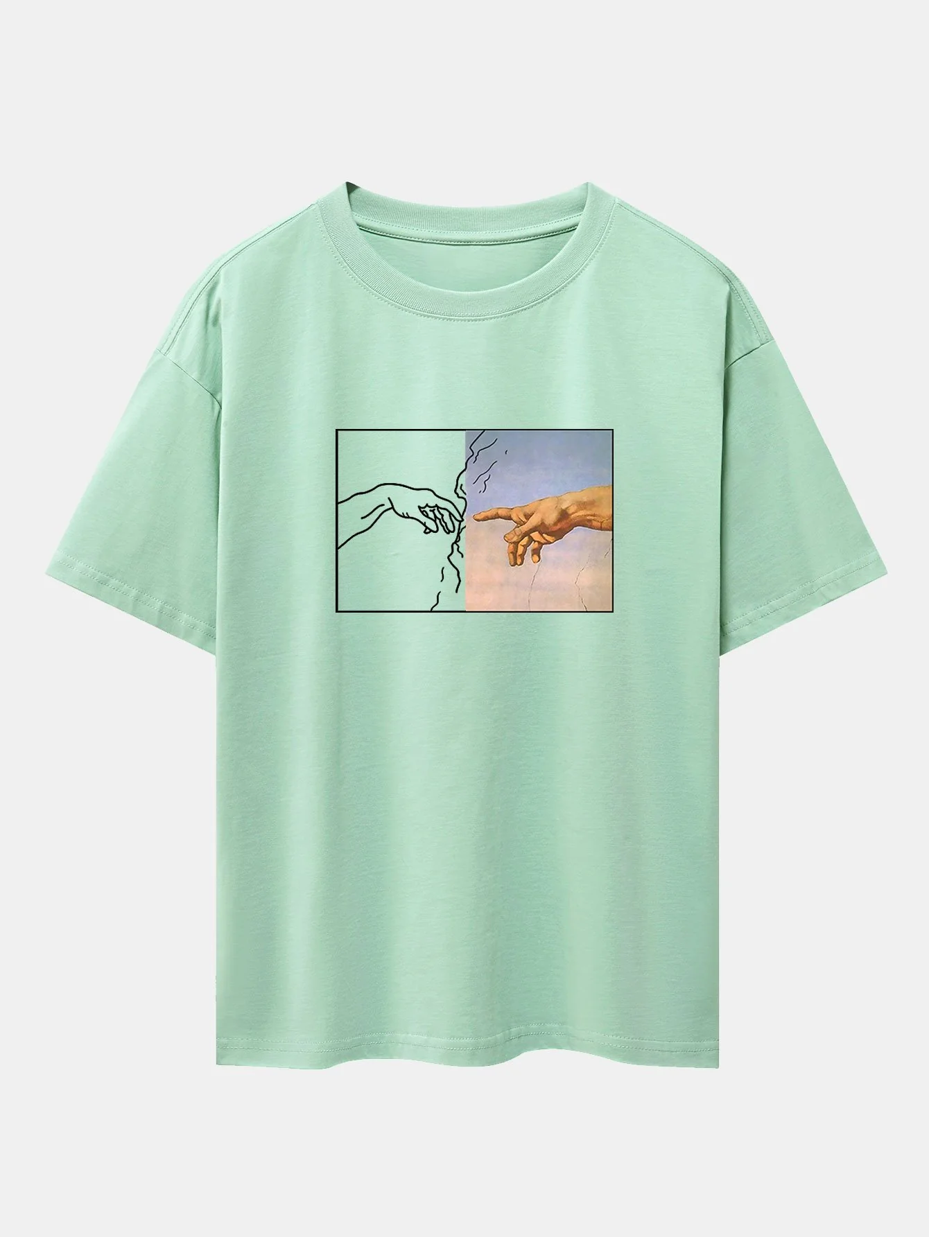 Erstellen Sie das Adam Print Drop Shoulder Oversize T-Shirt - Image 11