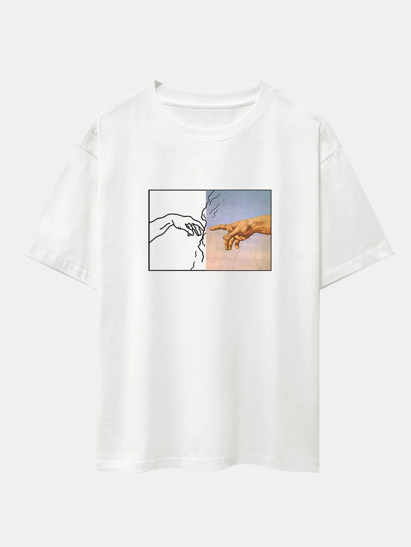 Erstellen Sie das Adam Print Drop Shoulder Oversize T-Shirt - Image 3