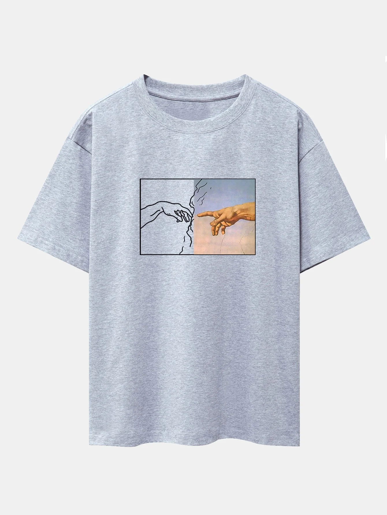 Erstellen Sie das Adam Print Drop Shoulder Oversize T-Shirt - Image 5