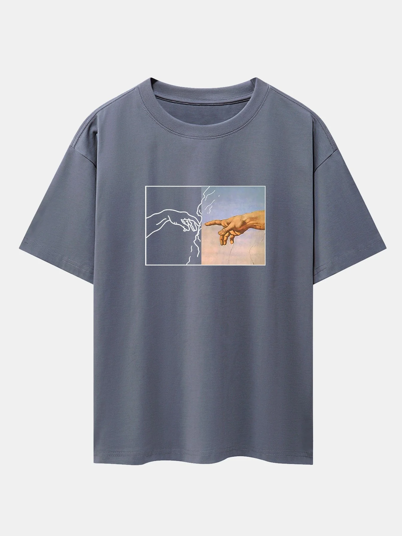 Erstellen Sie das Adam Print Drop Shoulder Oversize T-Shirt - Image 6
