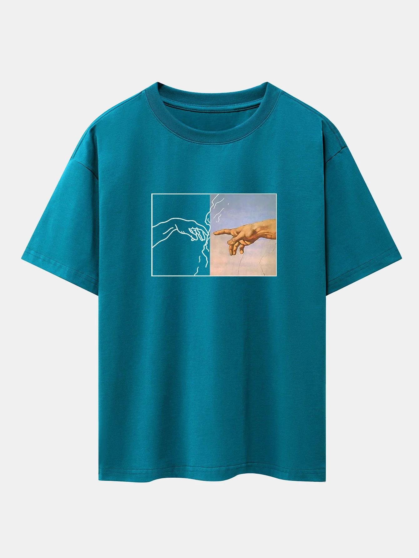 Erstellen Sie das Adam Print Drop Shoulder Oversize T-Shirt - Image 9