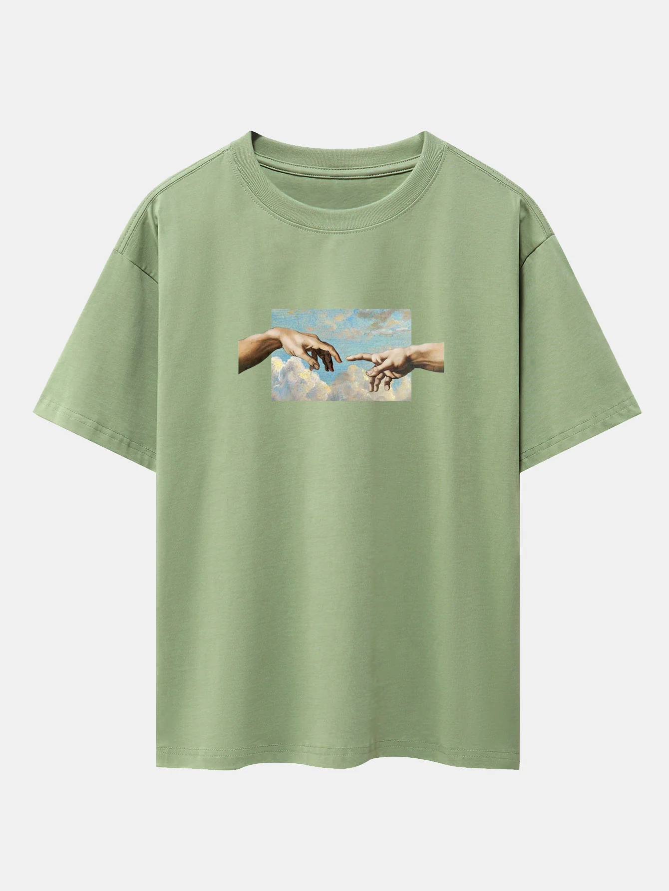 Erstellen Sie Adam Print Schwergewicht Übergröße T-Shirt - Image 10
