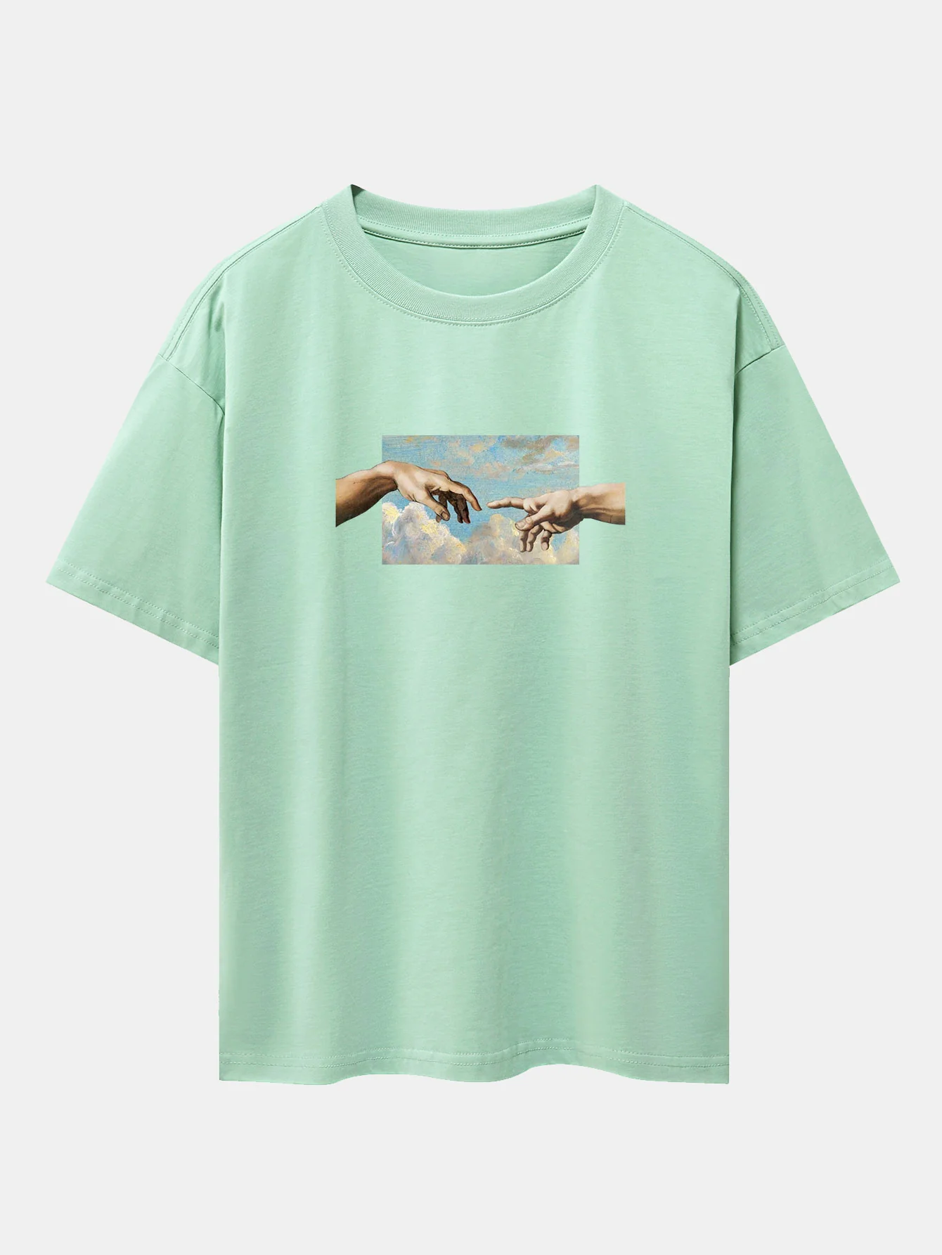 Erstellen Sie Adam Print Schwergewicht Übergröße T-Shirt - Image 12