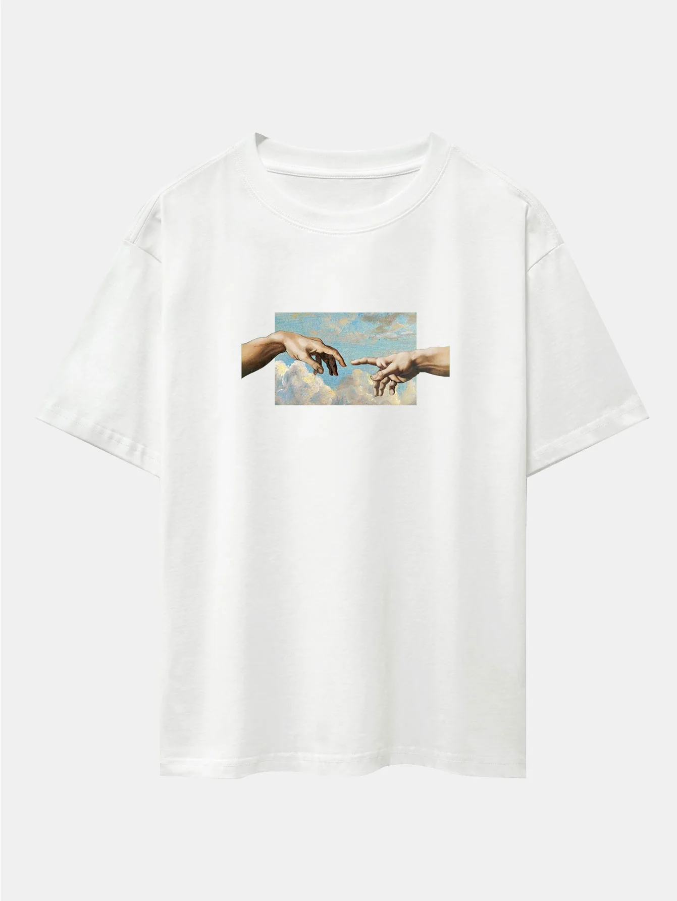 Erstellen Sie Adam Print Schwergewicht Übergröße T-Shirt - Image 13