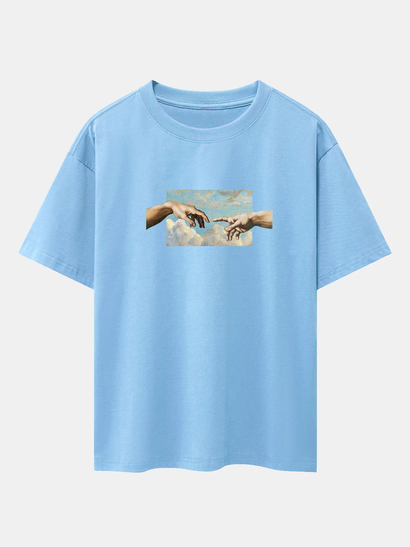 Erstellen Sie Adam Print Schwergewicht Übergröße T-Shirt - Image 14