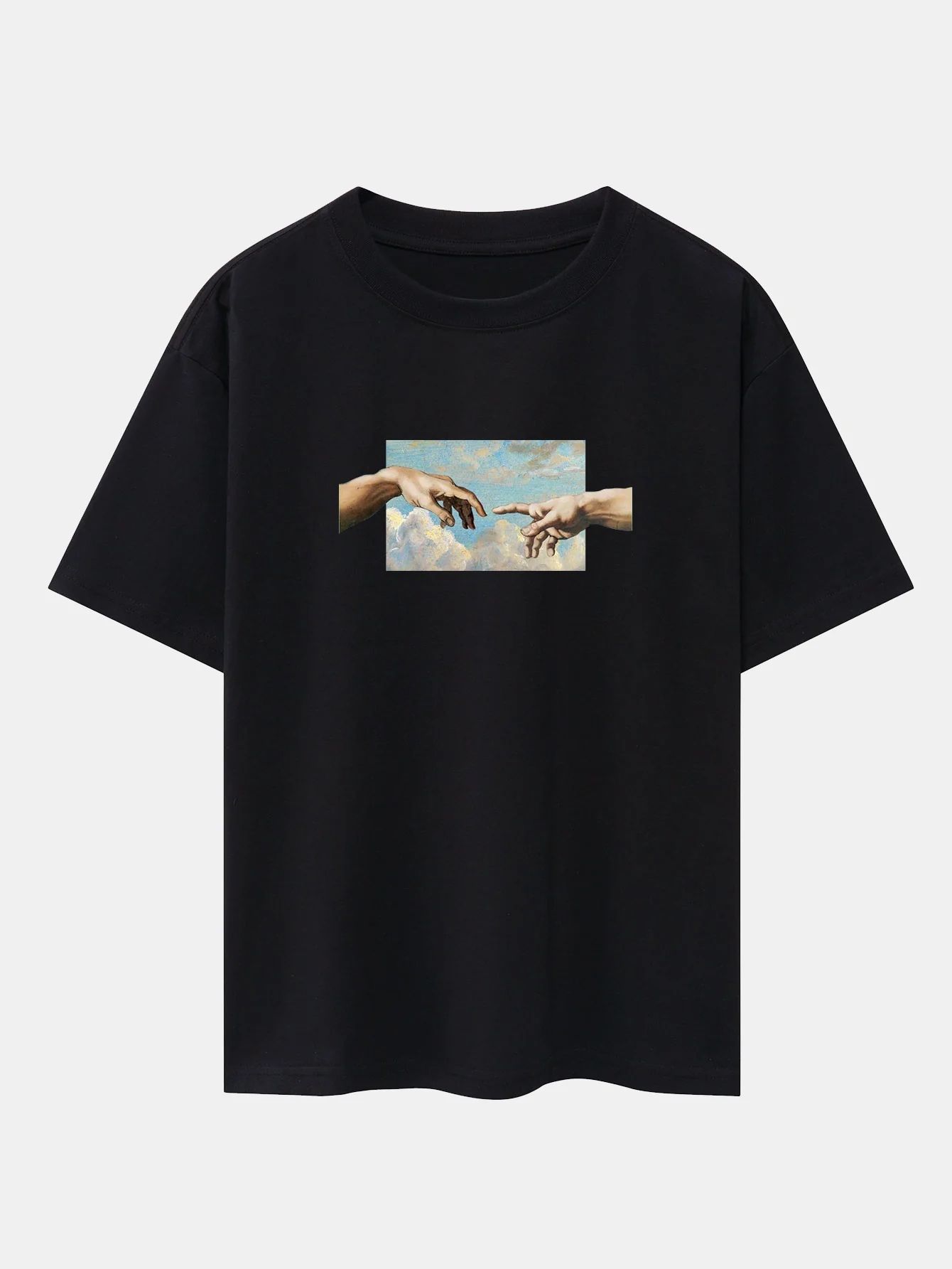 Erstellen Sie Adam Print Schwergewicht Übergröße T-Shirt - Image 2