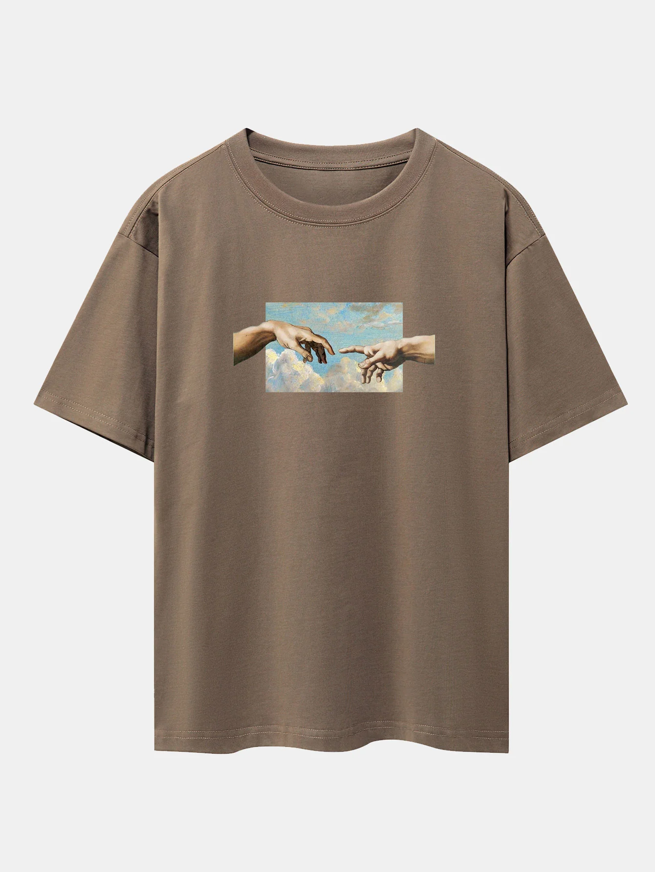 Erstellen Sie Adam Print Schwergewicht Übergröße T-Shirt - Image 3