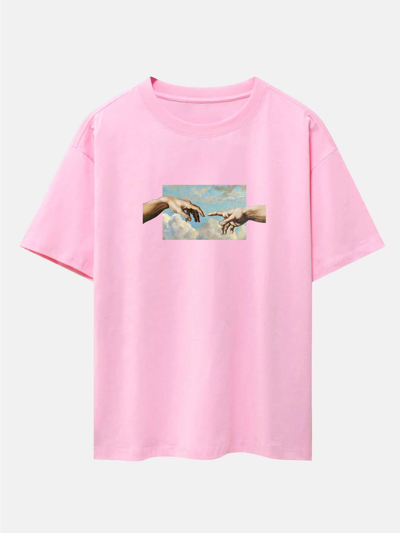 Erstellen Sie Adam Print Schwergewicht Übergröße T-Shirt - Image 4