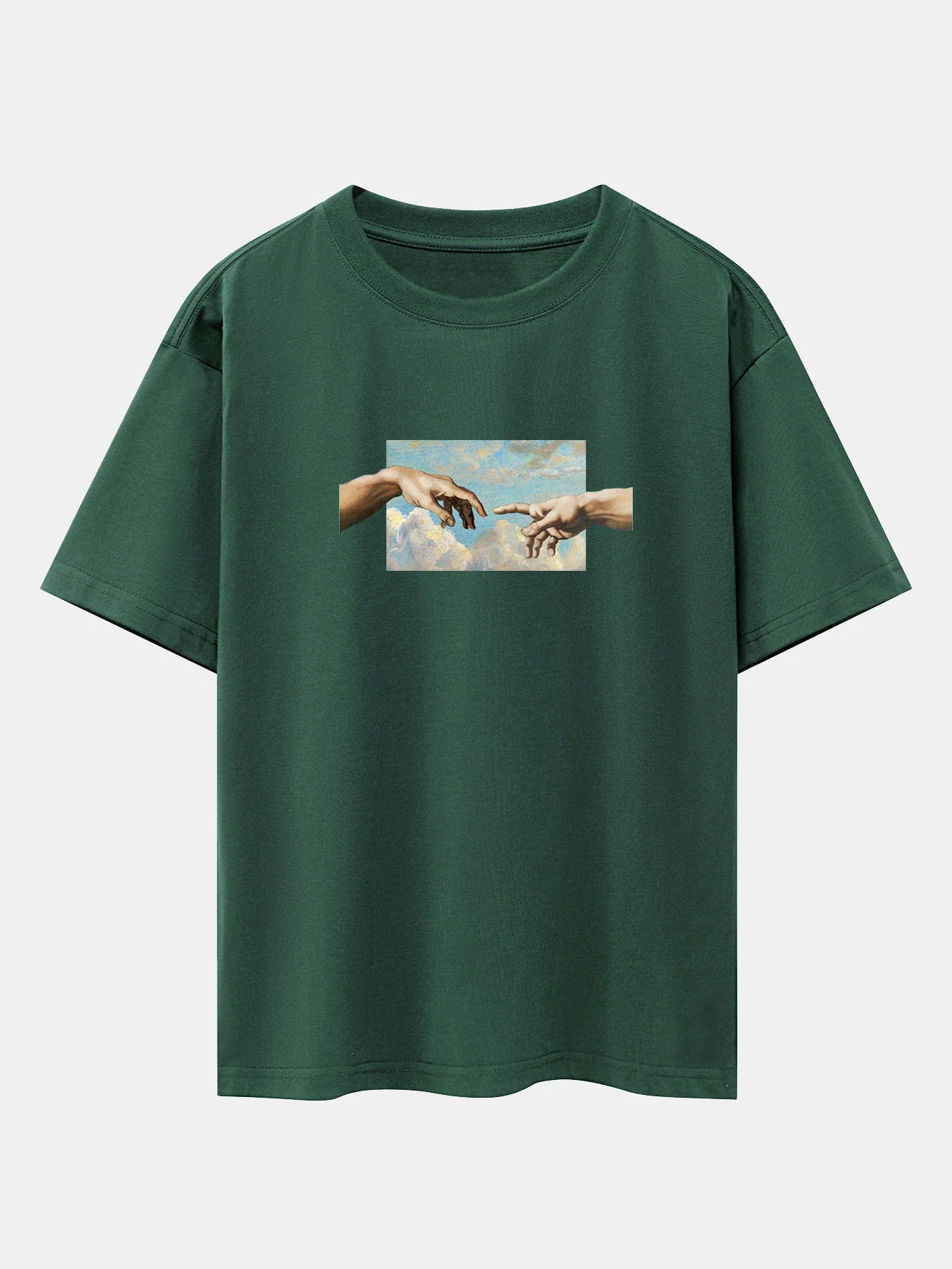 Erstellen Sie Adam Print Schwergewicht Übergröße T-Shirt - Image 5