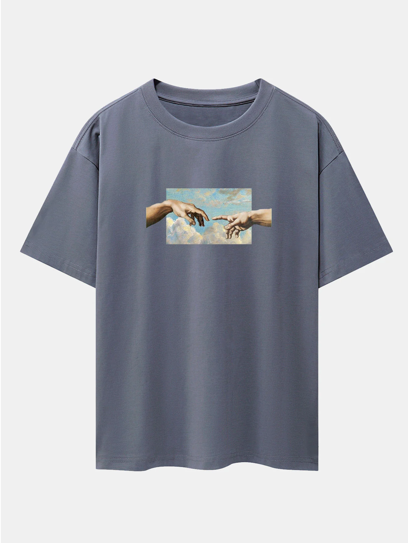 Erstellen Sie Adam Print Schwergewicht Übergröße T-Shirt - Image 6