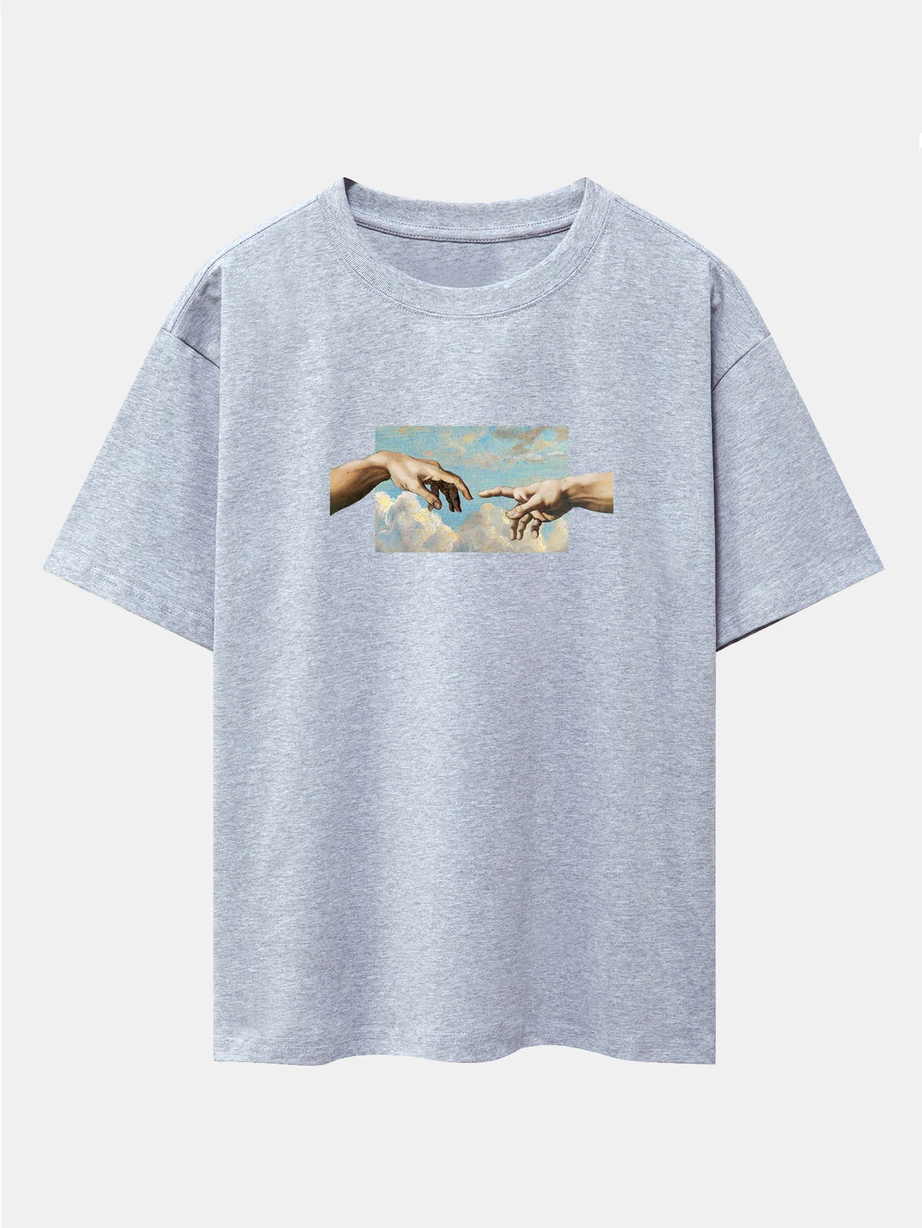 Erstellen Sie Adam Print Schwergewicht Übergröße T-Shirt - Image 8