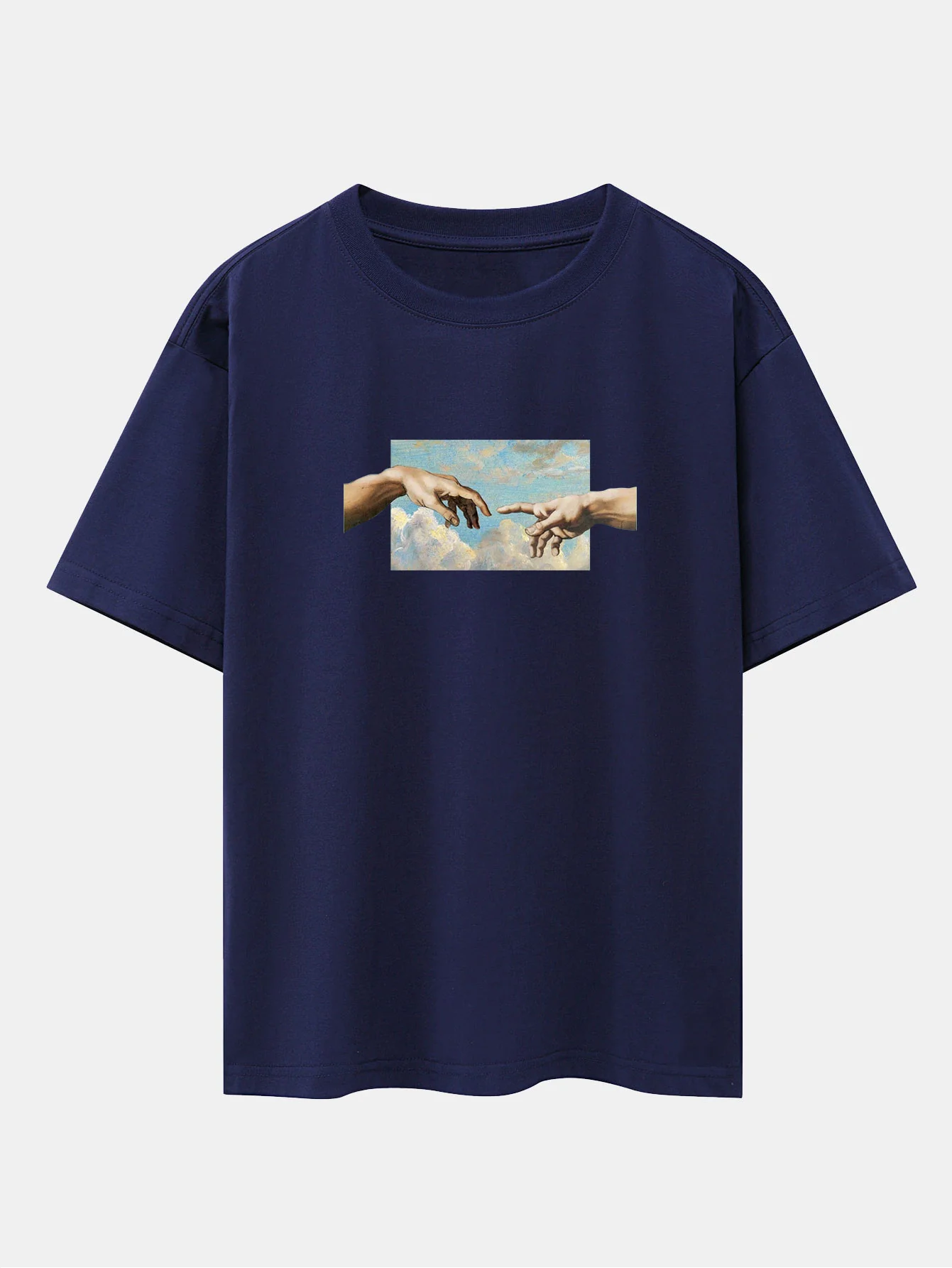 Erstellen Sie Adam Print Schwergewicht Übergröße T-Shirt - Image 9