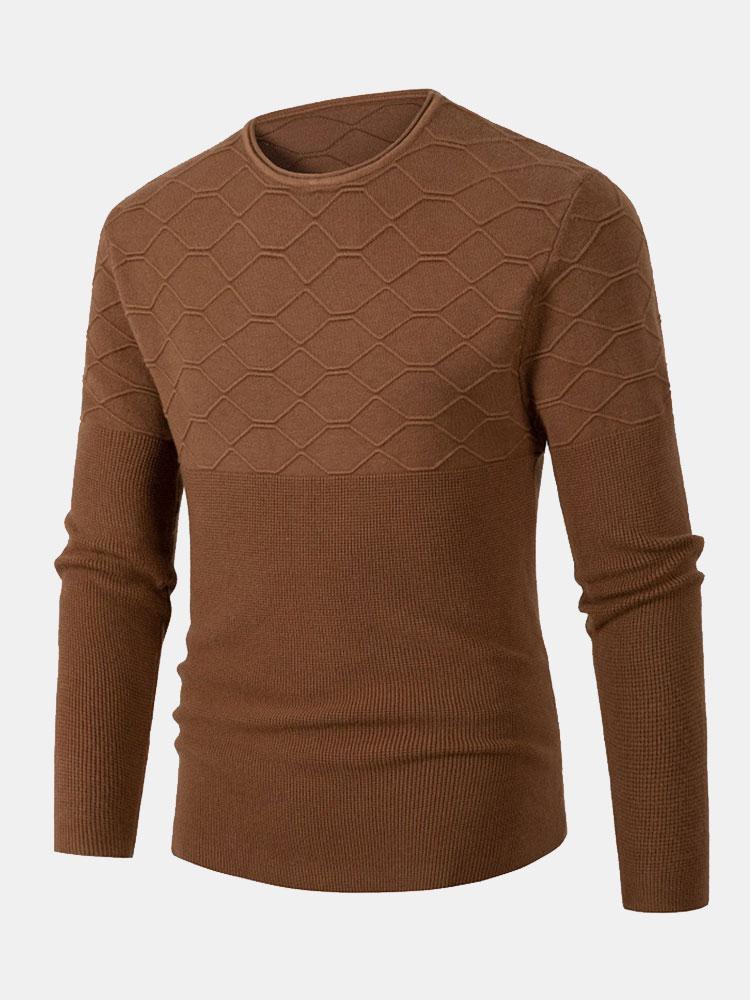 Slim Fit Rundhals Strickpullover - Image 2