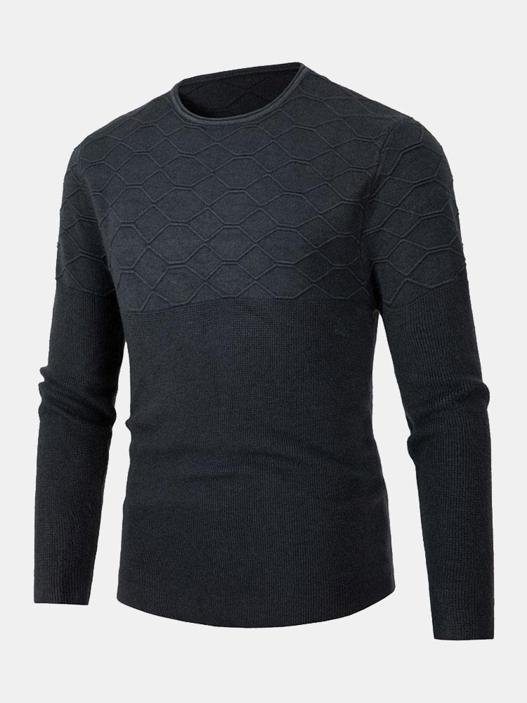 Slim Fit Rundhals Strickpullover - Image 3