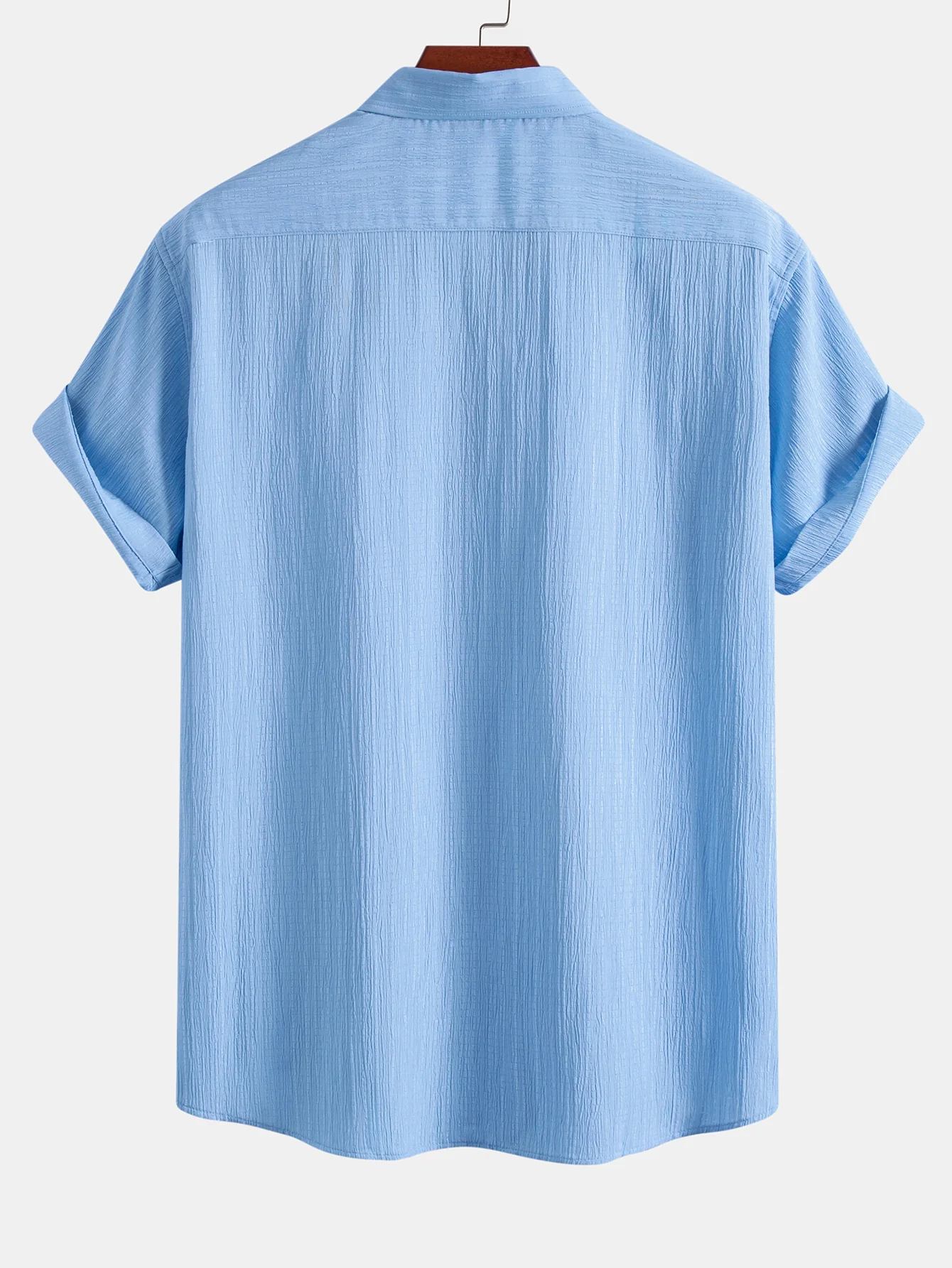 Crinkled Textured Button Down Shirt - Image 2