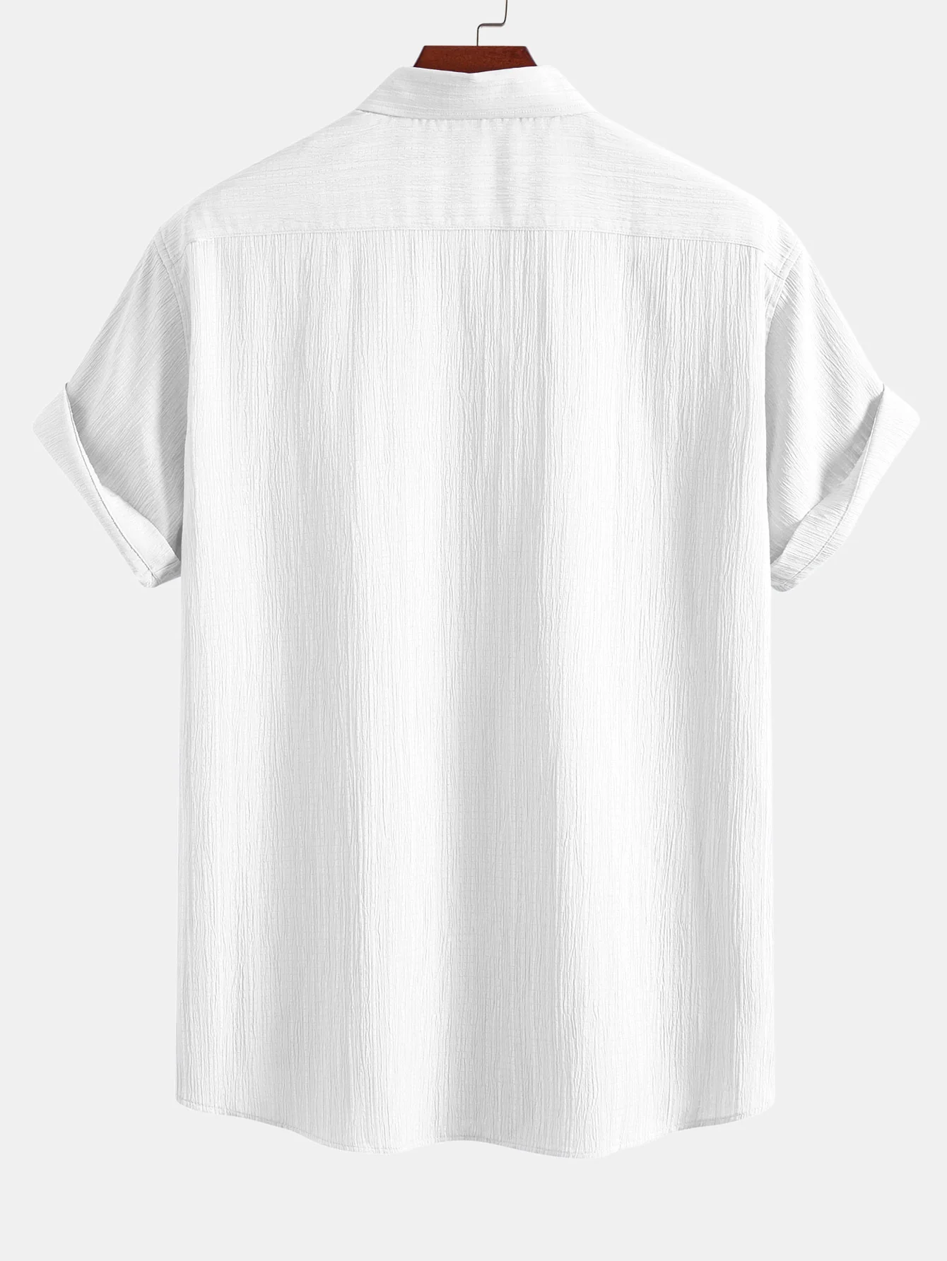 Crinkled Textured Button Down Shirt - Image 4