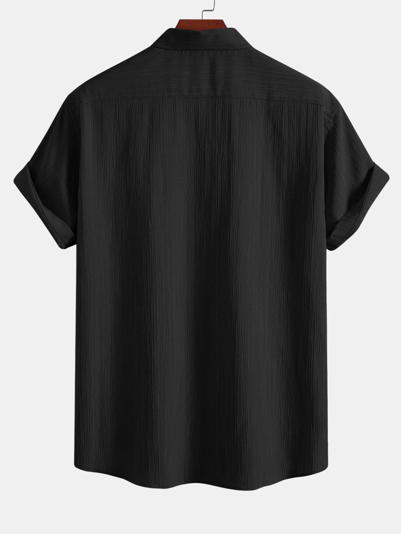 Crinkled Textured Button Down Shirt - Image 6