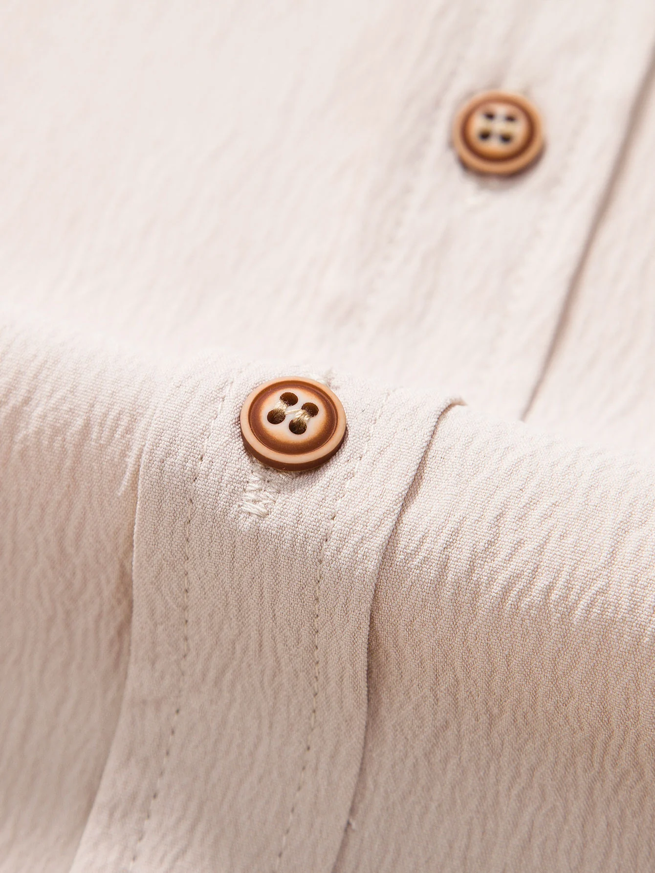 Crinkled Textured Button Up Shirt & Straight Leg Pants - Image 20