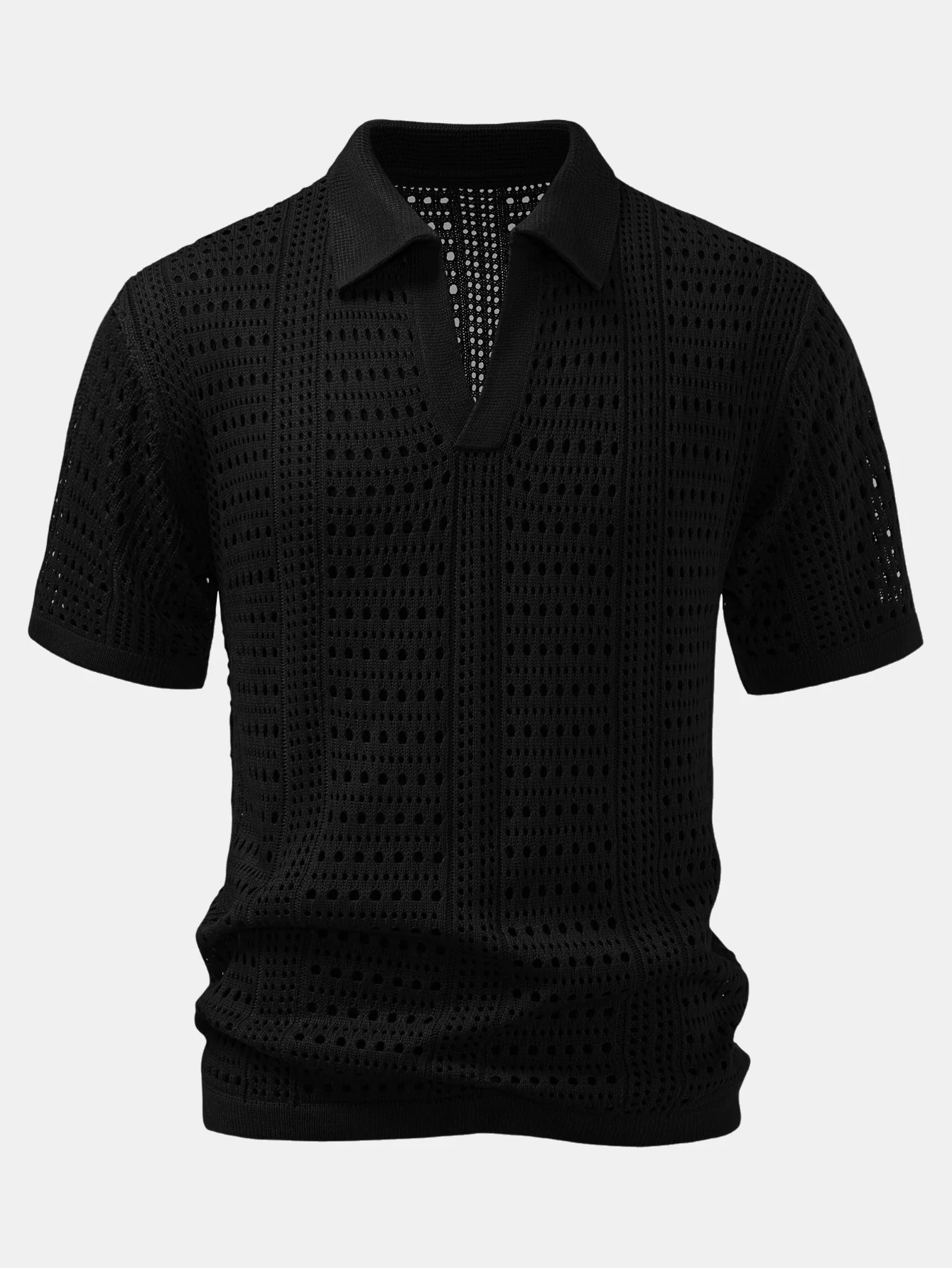Häkel V-Ausschnitt Poloshirts Shirt - Image 7