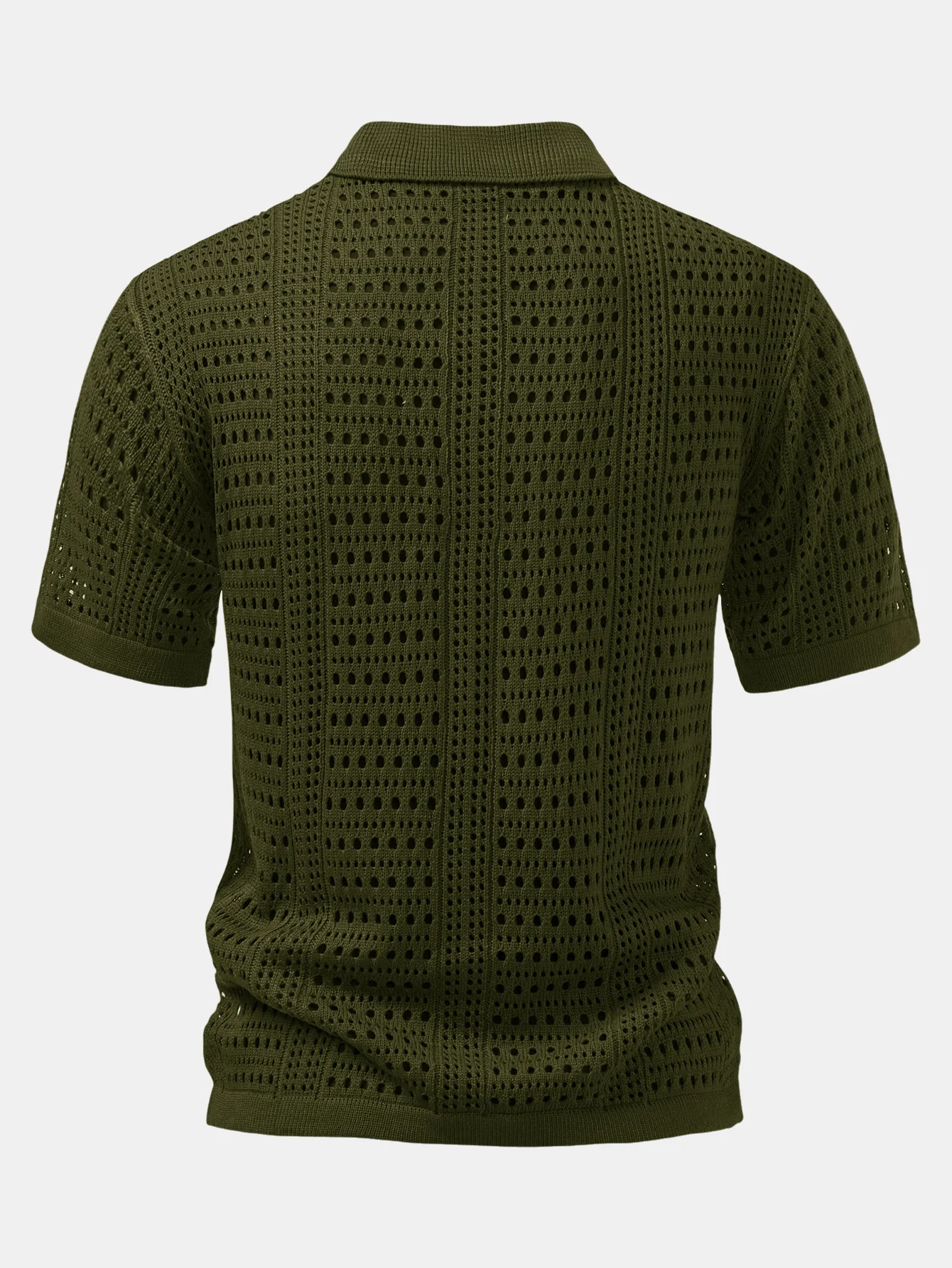 Häkel V-Ausschnitt Poloshirts Shirt - Image 4