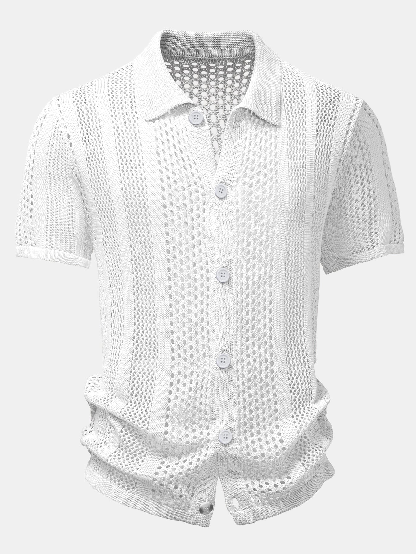 Crocheted Button Up Shirt - Image 3