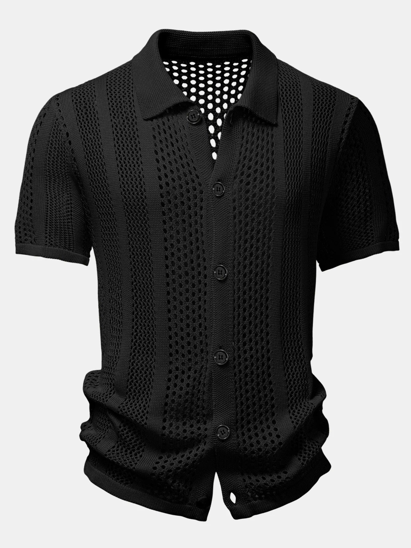 Crocheted Button Up Shirt - Image 5
