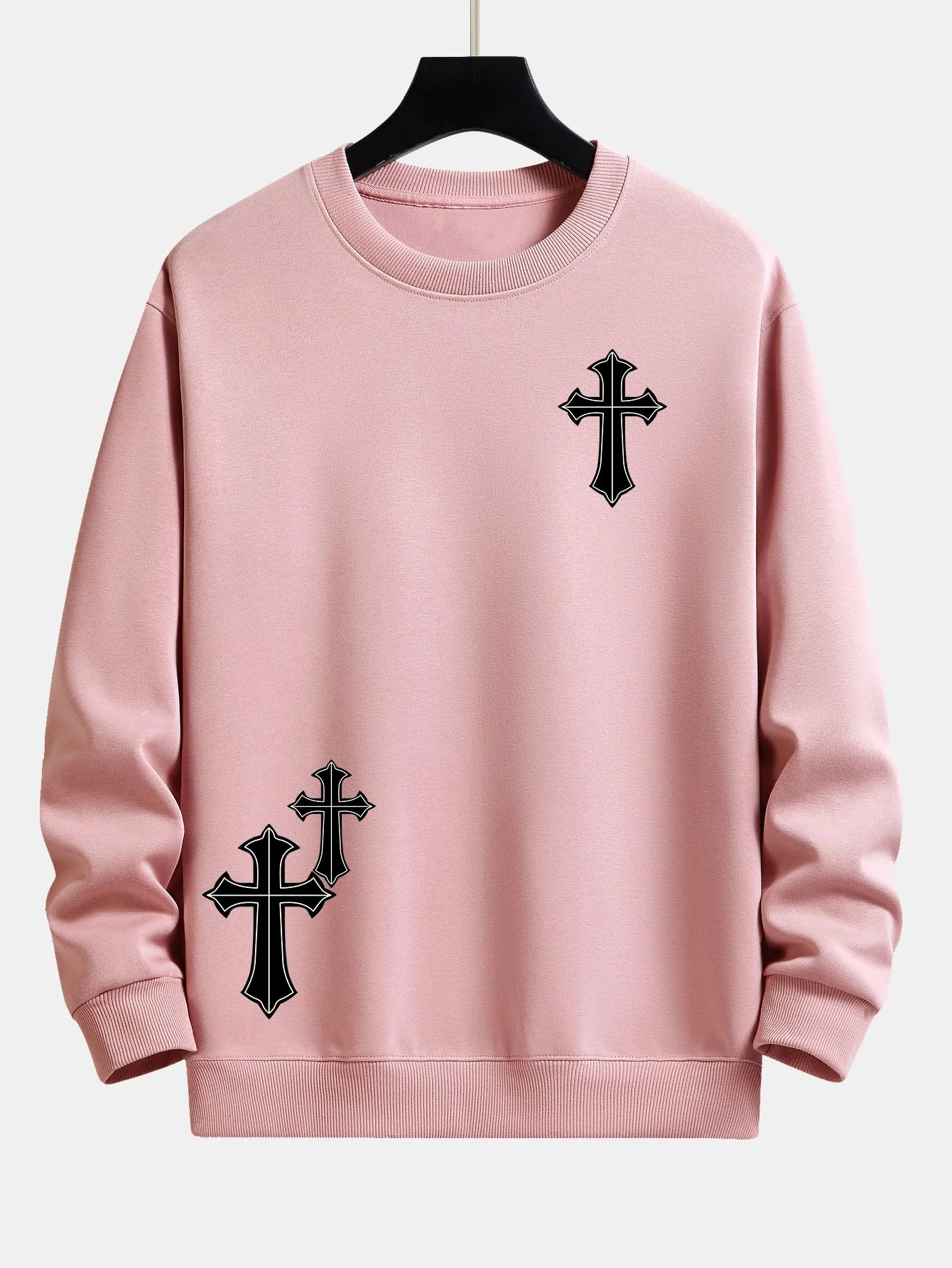 Cross Print Relaxed Fit Sweatshirt - Image 6