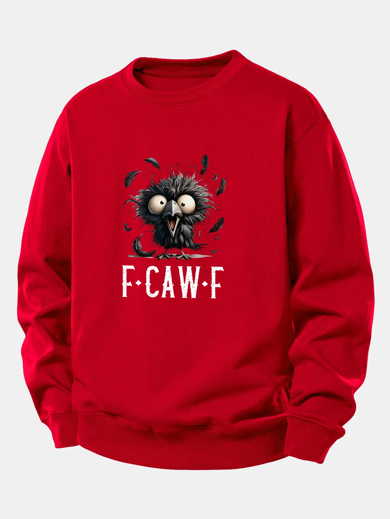 Sweatshirt mit Krähenmuster und lockerem Schnitt - Image 10