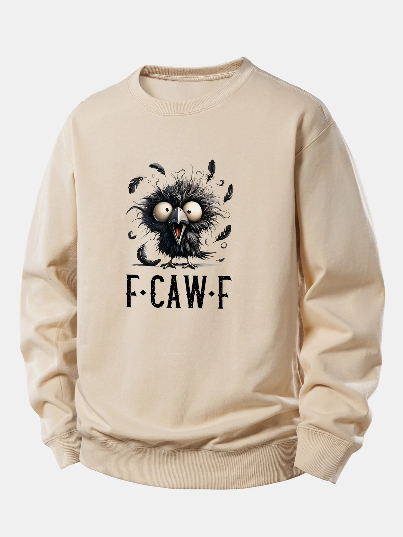 Sweatshirt mit Krähenmuster und lockerem Schnitt - Image 3
