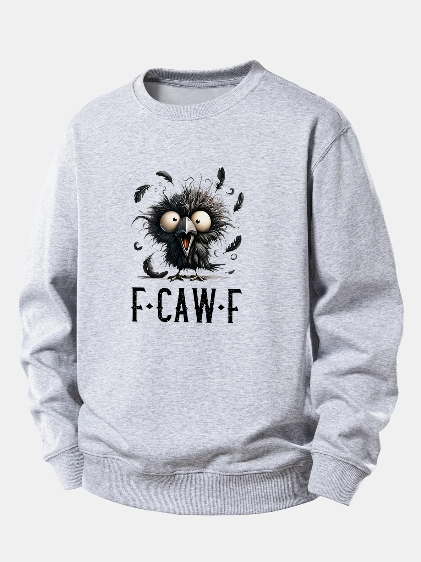 Sweatshirt mit Krähenmuster und lockerem Schnitt - Image 4
