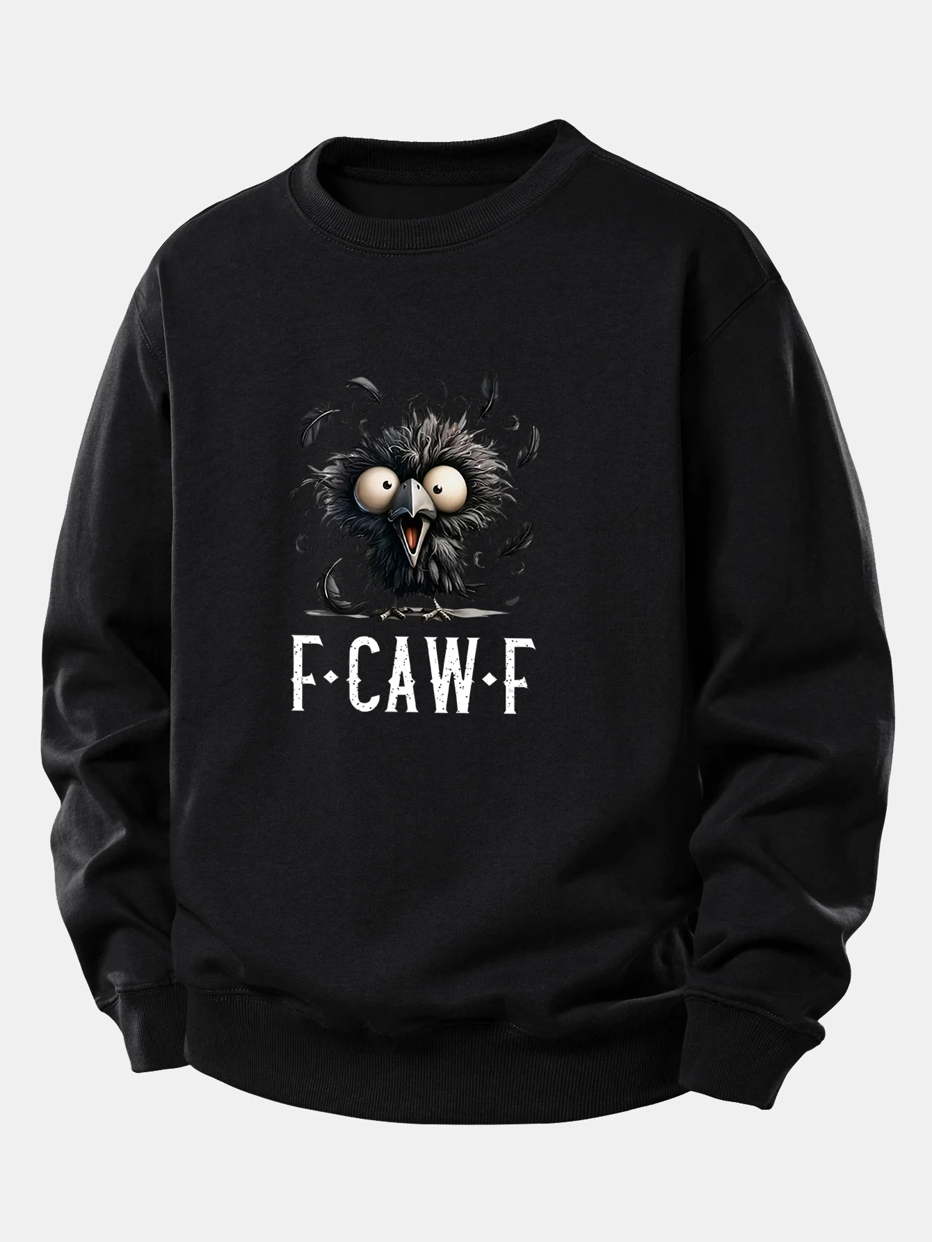 Sweatshirt mit Krähenmuster und lockerem Schnitt - Image 5